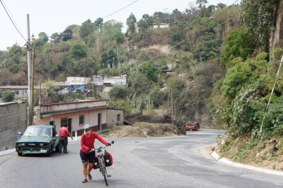 Tough uphill (one out of many, in Guatemala)
