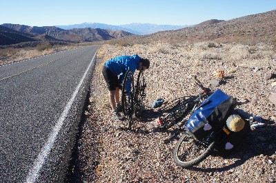 First and only flat tire - but a dramatic one...