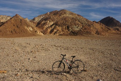 Lone bike in Death Valley