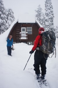 Arrival at the Elfin Lakes Hut
