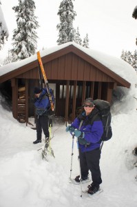 Jan and Warrick at the Red Heather Shelter