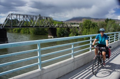 Crossing the Wenatchee River, almost back