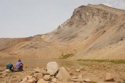 A lake at the base of Mt. Sheba