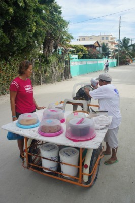 The "Cake Lady" Caye Coulcar, Belize 