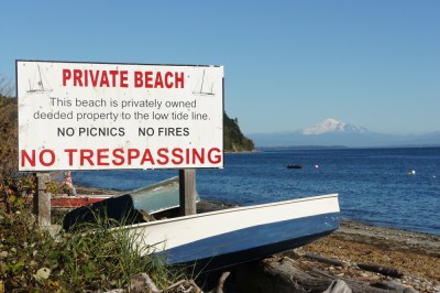 You can see Mt. Baker for everywhere, even from the private beach
