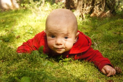 Tummy time in nature