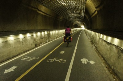Cyclist's tunnel
