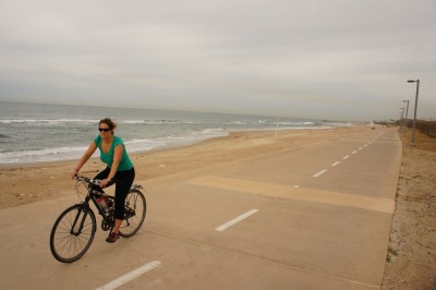 We cycled up and down the Yarkon Park and along the beach to Herzlia