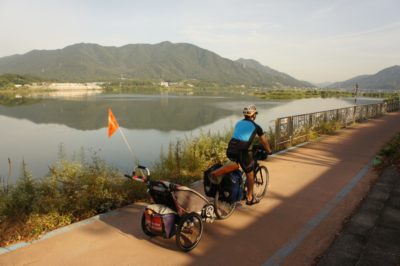 Cycling in Korea, with a seven month old